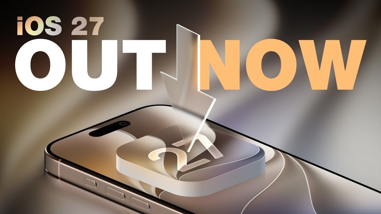iOS 27 Liquid Glass home screen on iPhone